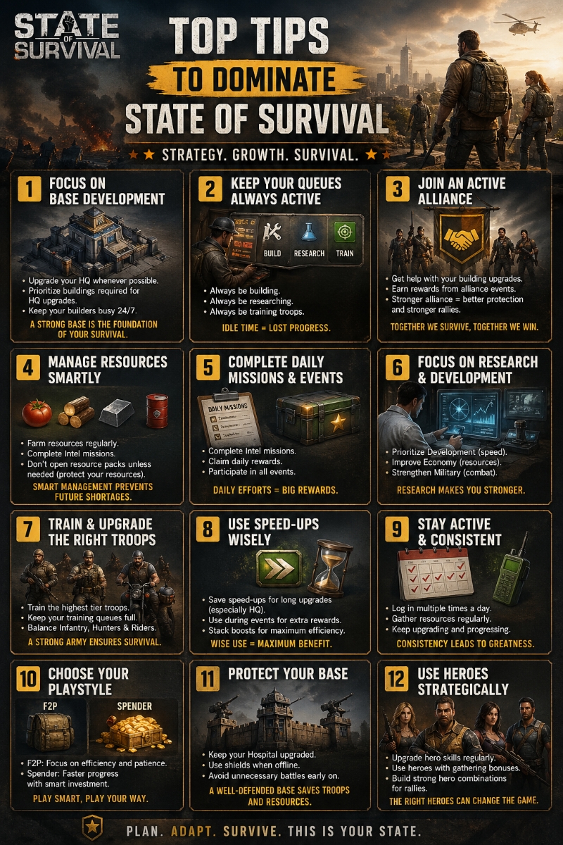 Ultimate Tips for Playing State of Survival (Beginner to Advanced Guide)